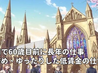 英国で60歳目前に長年の仕事を辞め、ゆったりした低賃金の仕事に転職する実態