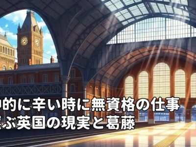 精神的に辛い時に無資格の仕事を選ぶ英国の現実と葛藤