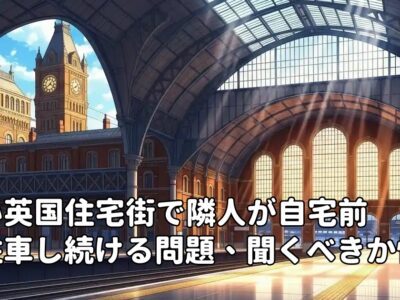 狭い英国住宅街で隣人が自宅前に駐車し続ける問題、聞くべきか悩む日常