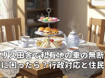 イギリス田舎で私有地の車の無断駐車に困ったら？行政対応と住民の対処法