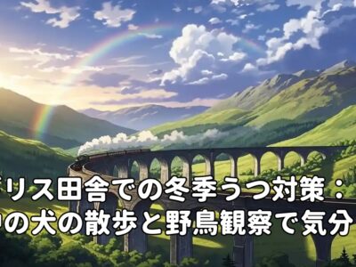 イギリス田舎での冬季うつ対策：日中の犬の散歩と野鳥観察で気分改善