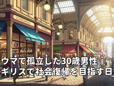 トラウマで孤立した30歳男性がイギリスで社会復帰を目指す日常と挑戦