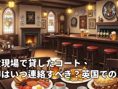 事故現場で貸したコート、返却はいつ連絡すべき？英国での実体験