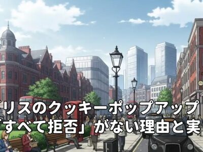 イギリスのクッキーポップアップに「すべて拒否」がない理由と実態
