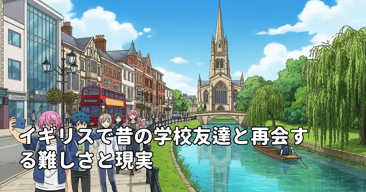 イギリスで昔の学校友達と再会する難しさと現実