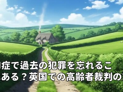認知症で過去の犯罪を忘れることはある？英国での高齢者裁判の実例