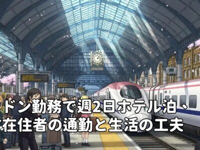 ロンドン勤務で週2日ホテル泊、地方在住者の通勤と生活の工夫