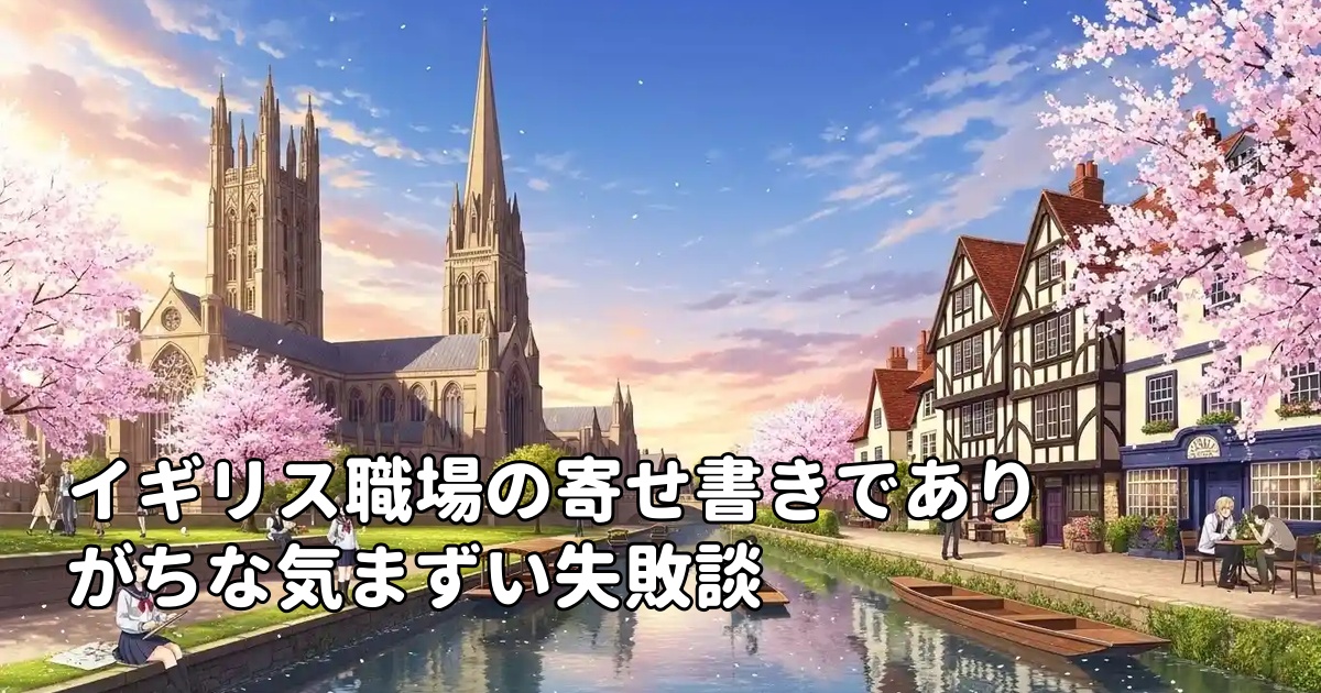 イギリス職場の寄せ書きでありがちな気まずい失敗談