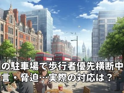 英国の駐車場で歩行者優先横断中に暴言・脅迫…実際の対応は？