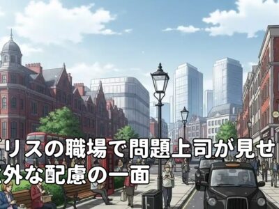 イギリスの職場で問題上司が見せた意外な配慮の一面
