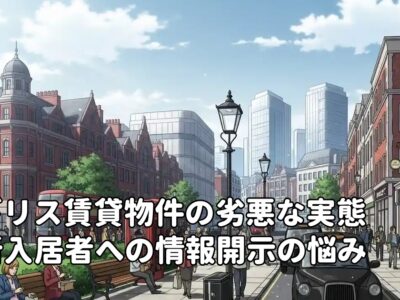 イギリス賃貸物件の劣悪な実態と新入居者への情報開示の悩み