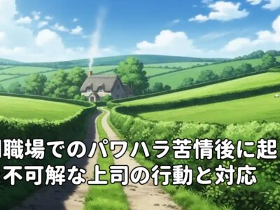 英国職場でのパワハラ苦情後に起きた不可解な上司の行動と対応