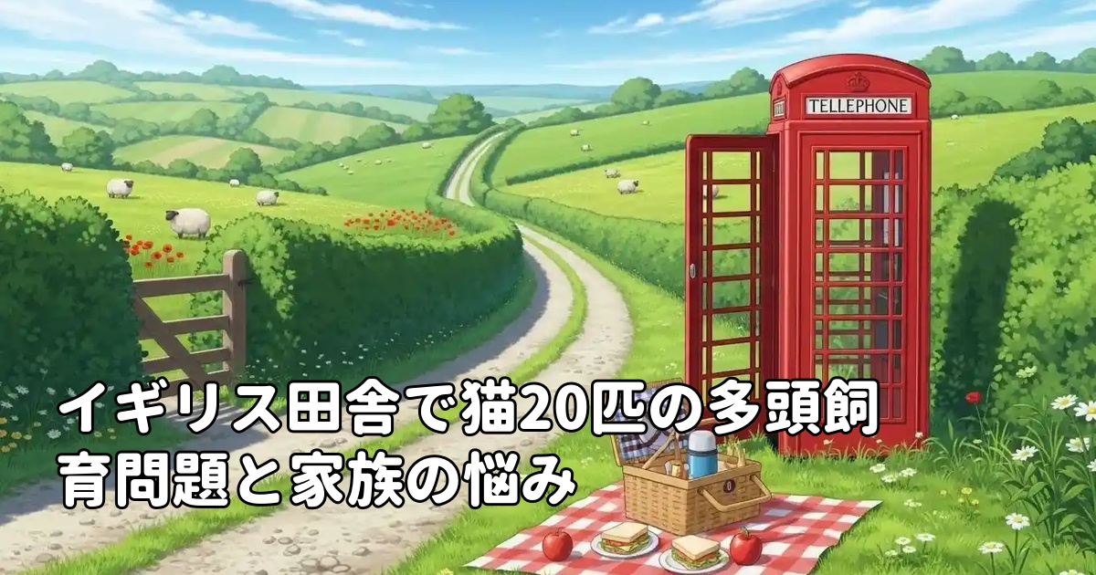 イギリス田舎で猫20匹の多頭飼育問題と家族の悩み