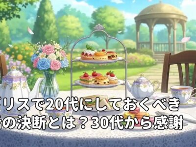 イギリスで20代にしておくべき生活の決断とは？30代から感謝される選択