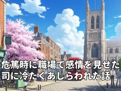 母の危篤時に職場で感情を見せたら上司に冷たくあしらわれた話