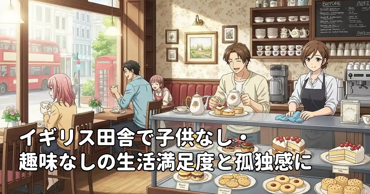 イギリス田舎で子供なし・趣味なしの生活満足度と孤独感について