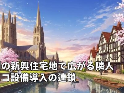英国の新興住宅地で広がる隣人のエコ設備導入の連鎖