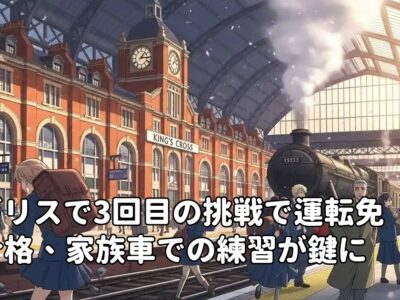 イギリスで3回目の挑戦で運転免許合格、家族車での練習が鍵に