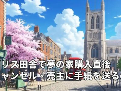 イギリス田舎で夢の家購入直後にキャンセル、売主に手紙を送るのは変？