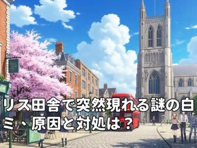 イギリス田舎で突然現れる謎の白いシミ、原因と対処は？