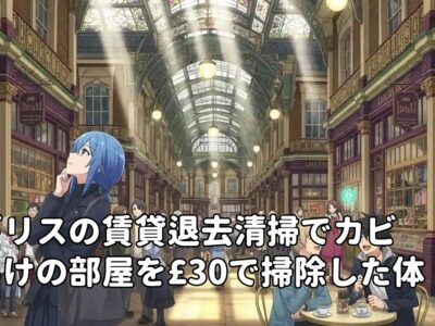 イギリスの賃貸退去清掃でカビだらけの部屋を£30で掃除した体験談