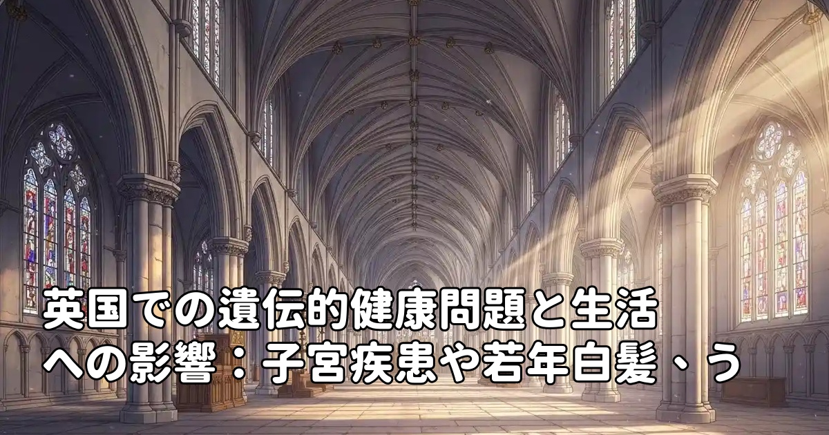 英国での遺伝的健康問題と生活への影響：子宮疾患や若年白髪、うつ病の実体験