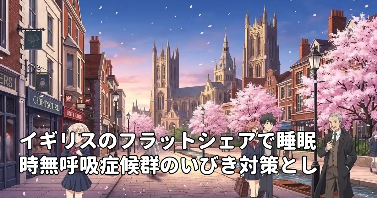 イギリスのフラットシェアで睡眠時無呼吸症候群のいびき対策として週末の宿泊制限を求める話