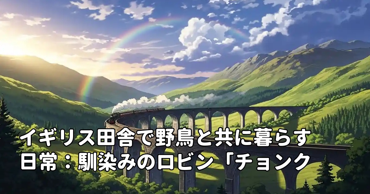 イギリス田舎で野鳥と共に暮らす日常：馴染みのロビン「チョンク」の話
