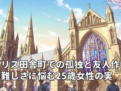 イギリス田舎町での孤独と友人作りの難しさに悩む25歳女性の実情