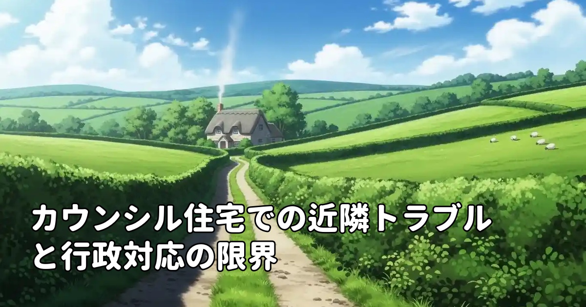 カウンシル住宅での近隣トラブルと行政対応の限界