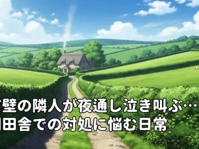 共有壁の隣人が夜通し泣き叫ぶ…英国田舎での対処に悩む日常