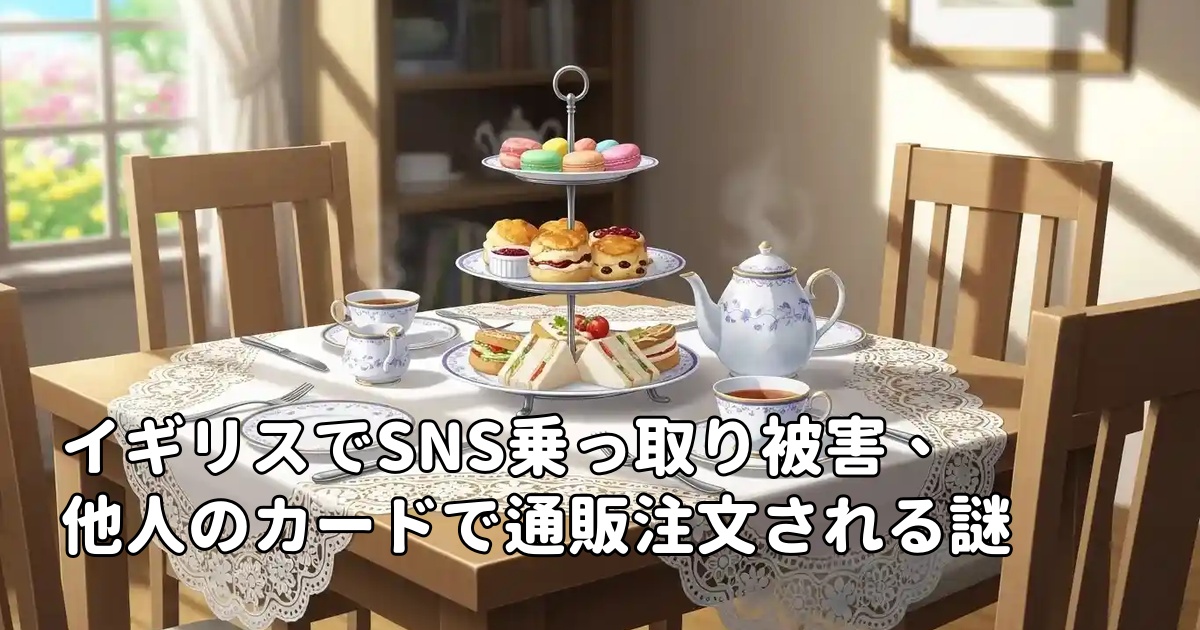 イギリスでSNS乗っ取り被害、他人のカードで通販注文される謎の詐欺