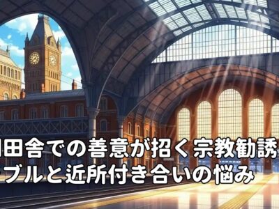 英国田舎での善意が招く宗教勧誘トラブルと近所付き合いの悩み