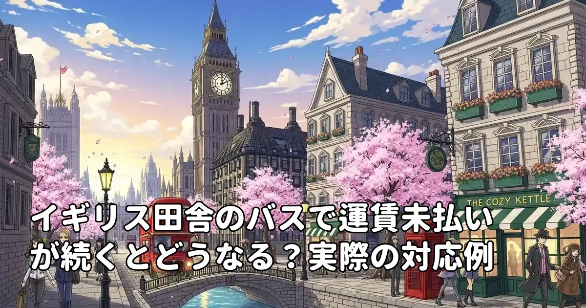 イギリス田舎のバスで運賃未払いが続くとどうなる？実際の対応例