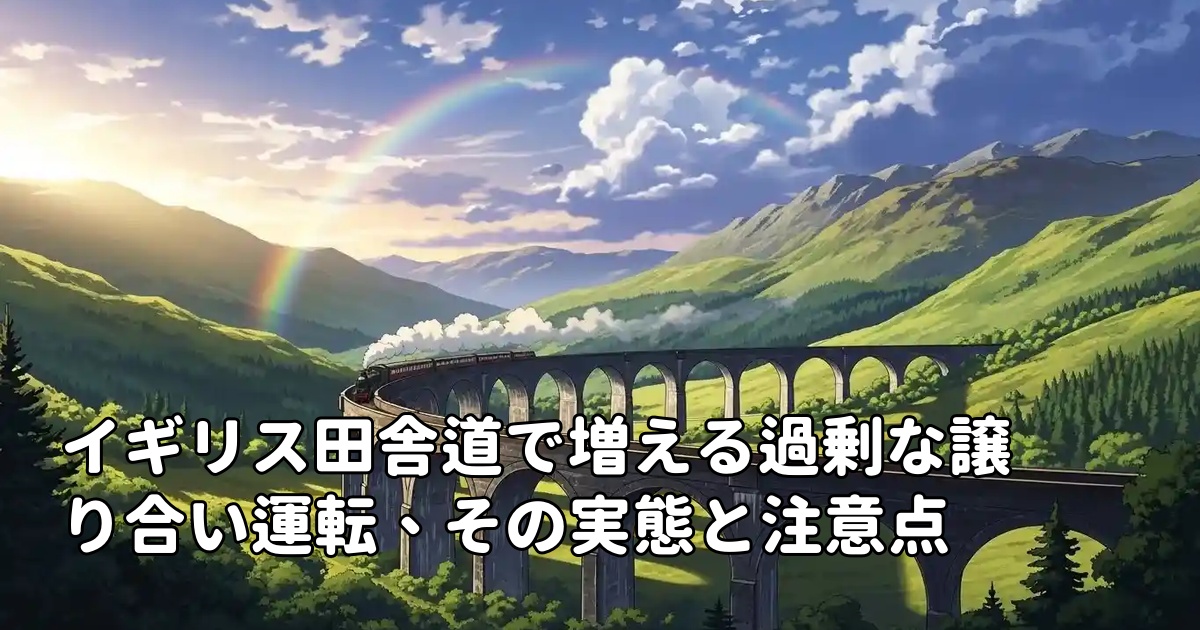 イギリス田舎道で増える過剰な譲り合い運転、その実態と注意点