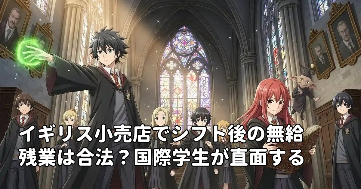 イギリス小売店でシフト後の無給残業は合法？国際学生が直面する労働トラブル