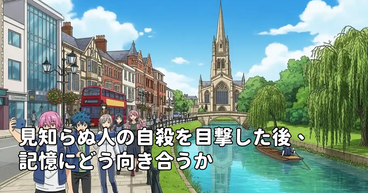 見知らぬ人の自殺を目撃した後、記憶にどう向き合うか