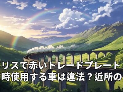 イギリスで赤いトレードプレートを常時使用する車は違法？近所の車の扱い方