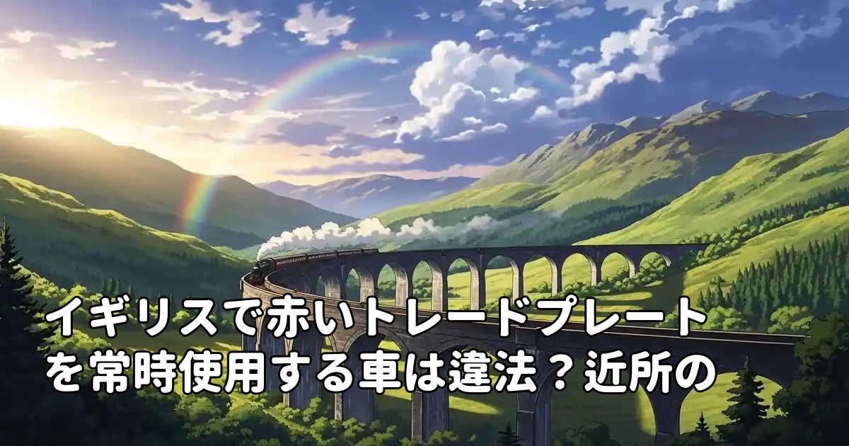 イギリスで赤いトレードプレートを常時使用する車は違法？近所の車の扱い方