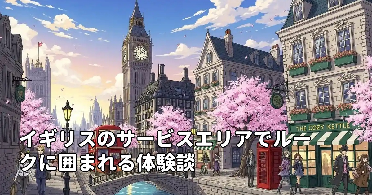 イギリスのサービスエリアでルークに囲まれる体験談