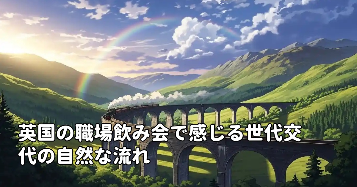 英国の職場飲み会で感じる世代交代の自然な流れ